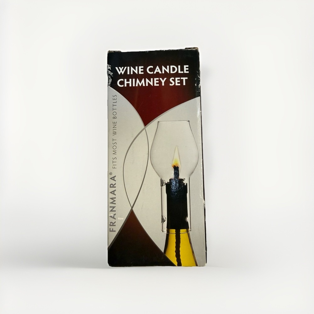 Franmara Product Wine Candle Glass Chimney Set For Wine Bottles